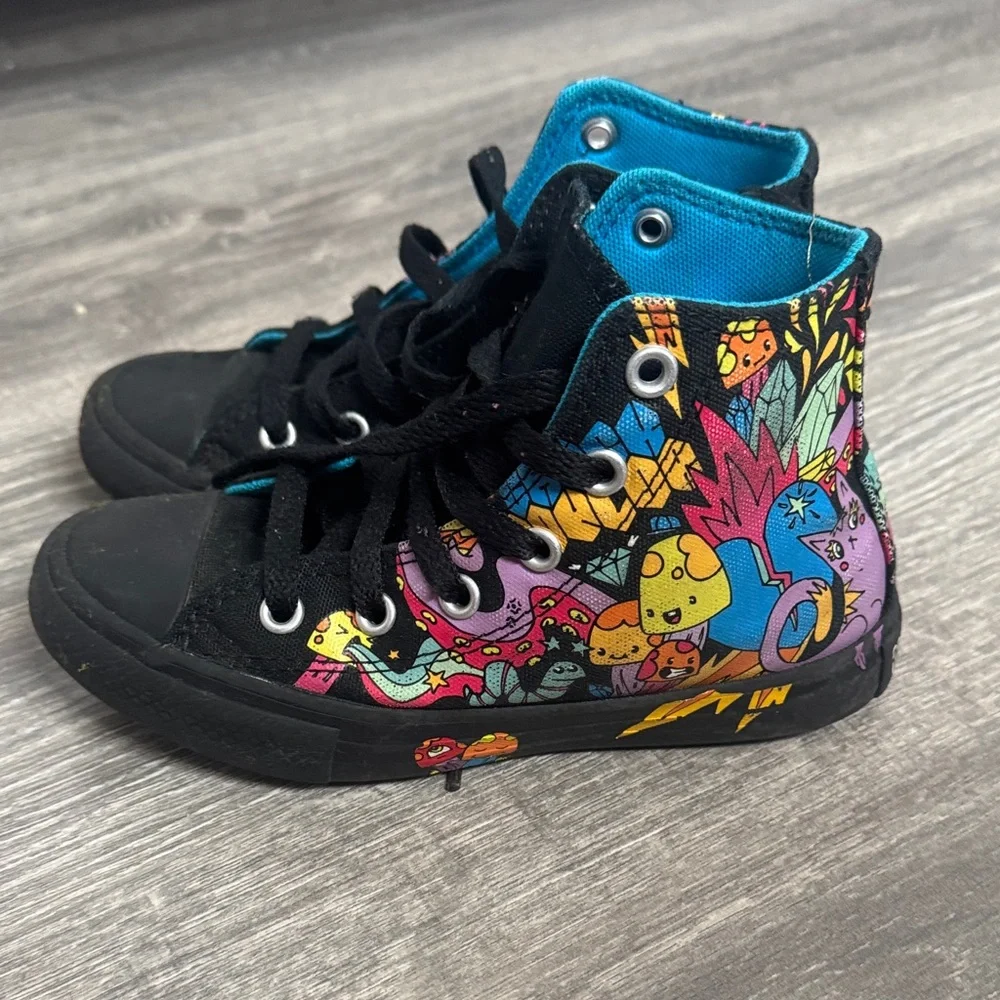 Converse Black and Multicolor Kids High-Tops